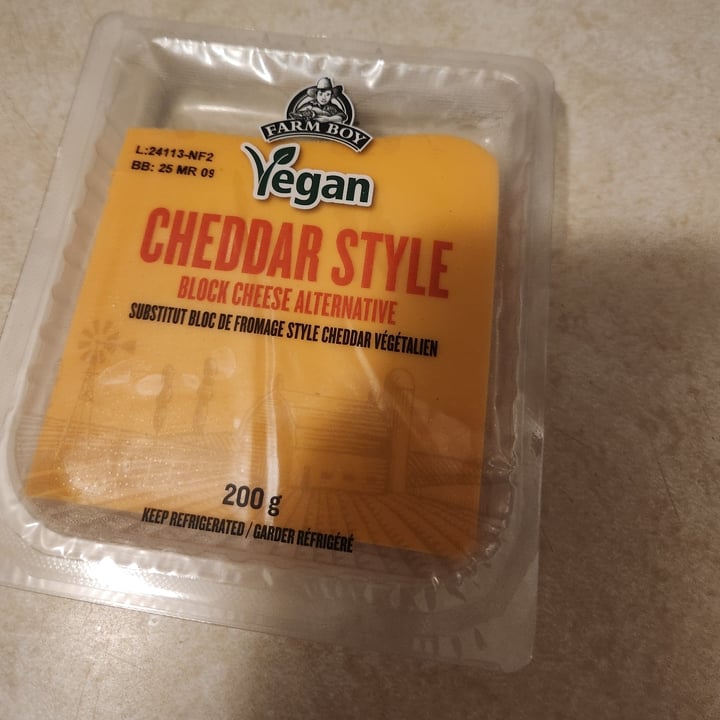 photo of Farm Boy Cheddar Style Block Cheese Alternative shared by @brandonb on  17 Nov 2024 - review
