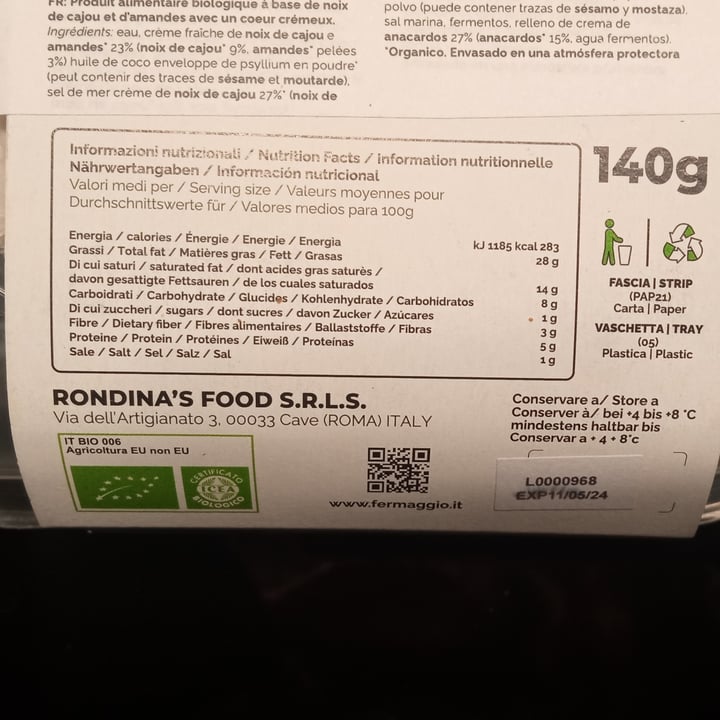 photo of Fermaggio cuor d'anacardo shared by @rosso-di-sara on  11 Jun 2024 - review