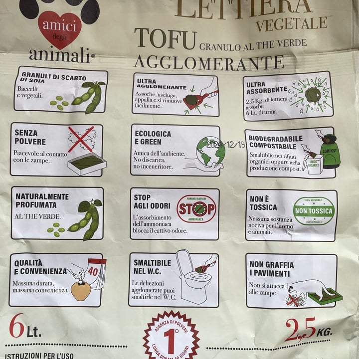 photo of Amici degli animali Lettiera vegetale di tofu shared by @antonellaboschi on  10 Sep 2025 - review