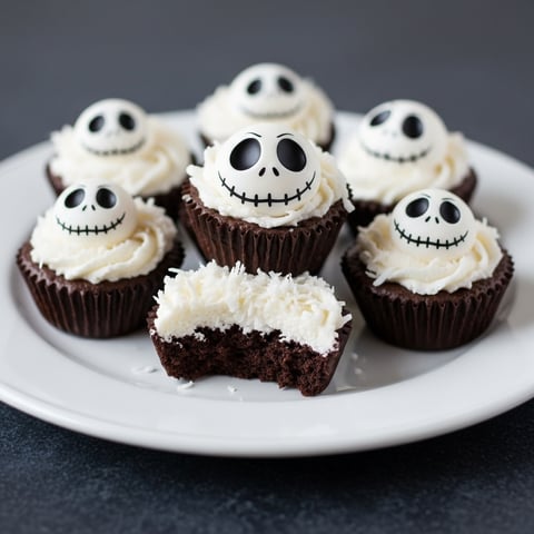 Easy Vegan Jack Skellington Chocolate Coconut Cups (Dairy-Free, Gluten-Free)
