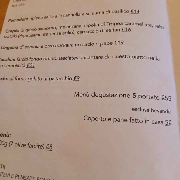 photo of MOM Cucina Vegetale Creativa pomodoro base di patate e cannella ripieno di melanzane spuma al basilico shared by @mariarcaveg on  14 Aug 2025 - review