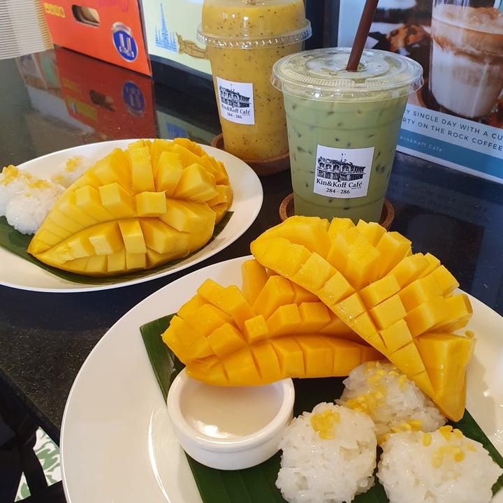 photo of Kin & Koff Café Mango sticky rice, iced matcha, mango passionfruit smoothie shared by @limespickmeup on  20 Mar 2024 - review