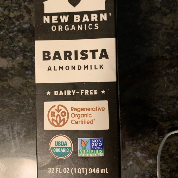 photo of New Barn Organics Barista Almondmilk shared by @rochi09 on  28 Apr 2024 - review