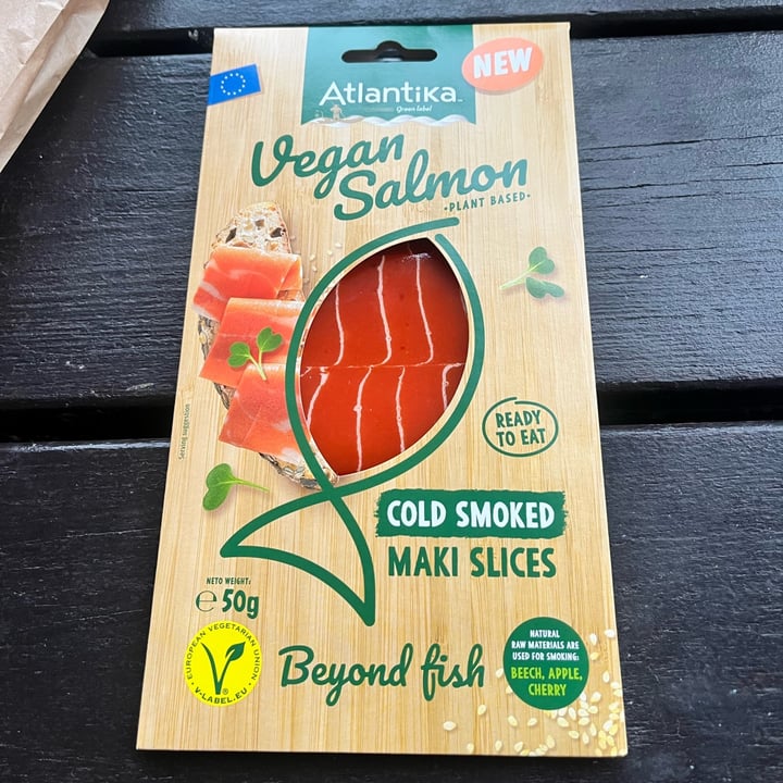 photo of Atlantika Vegan Salmon Cold Smoked Maki Slices shared by @marinacarta on  13 Dec 2024 - review