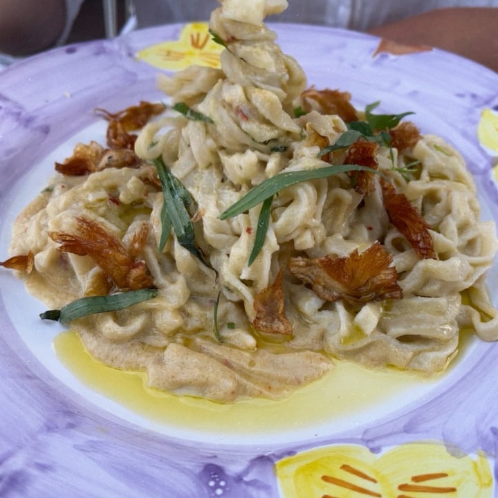 photo of Madonna Artichoke Tagliatelle (veganised) shared by @veganhaven on  05 Sep 2024 - review