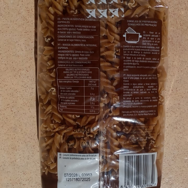 photo of Auchan Espirales integrales shared by @titoherbito on  05 Oct 2025 - review