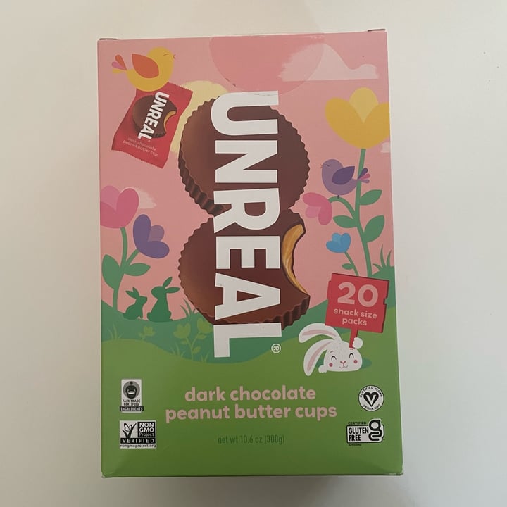 photo of UNREAL Dark Chocolate Peanut Butter Cups shared by @appleappleamanda on  02 May 2024 - review
