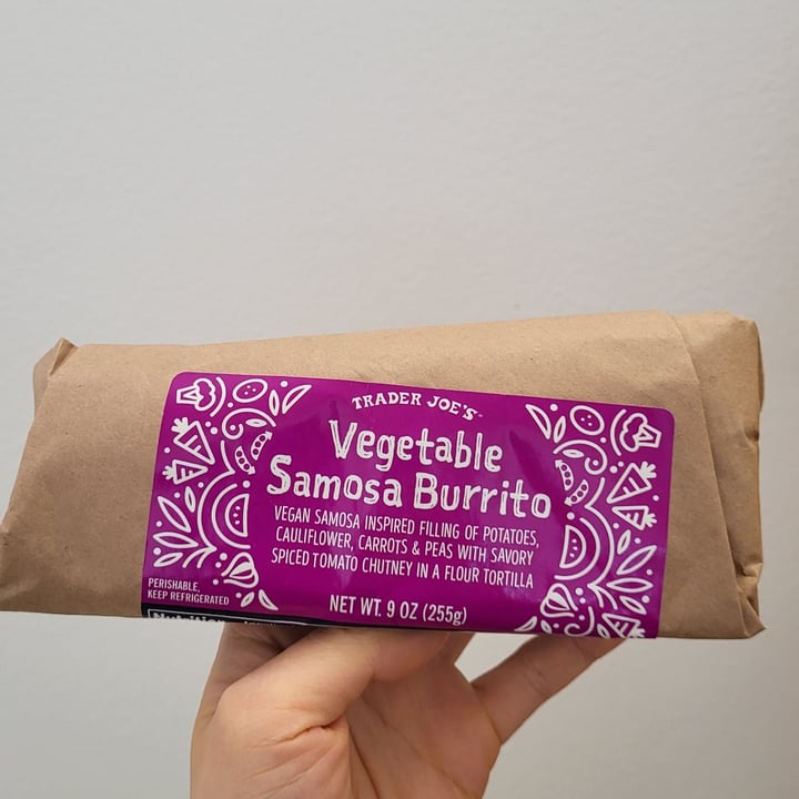 photo of Trader Joe's Vegetable Samosa Burrito shared by @socalvegan on  09 Apr 2024 - review