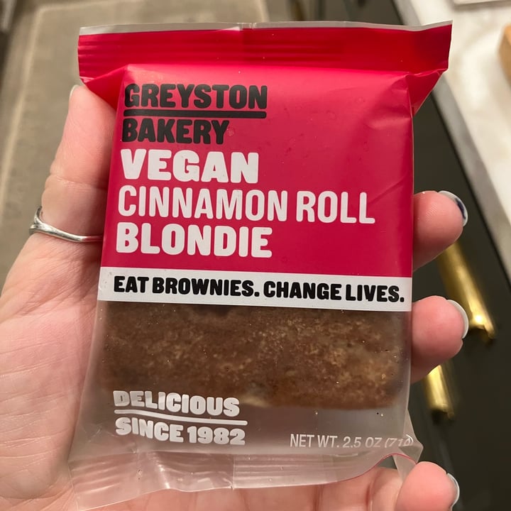 photo of Greyston Bakery Vegan Cinnamon Roll Blondie shared by @atwilley on  11 Sep 2024 - review