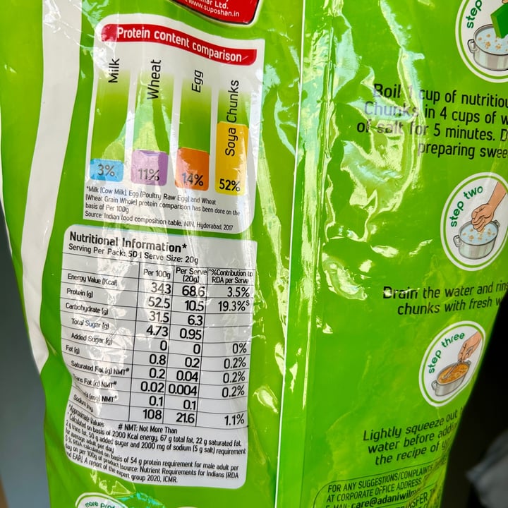 photo of Fortune (India) Soya Chunks shared by @veganniran on  28 Mar 2024 - review