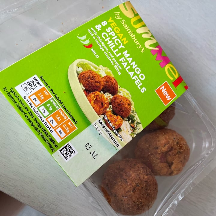 photo of Sainsbury's Spicy Mango and Chilli Falafels shared by @hayley83 on  01 Jul 2024 - review