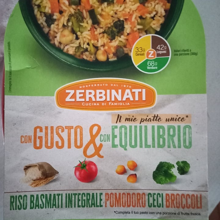 photo of Zerbinati riso basmati integrale pomodori ceci broccoli shared by @milla88 on  05 Apr 2024 - review