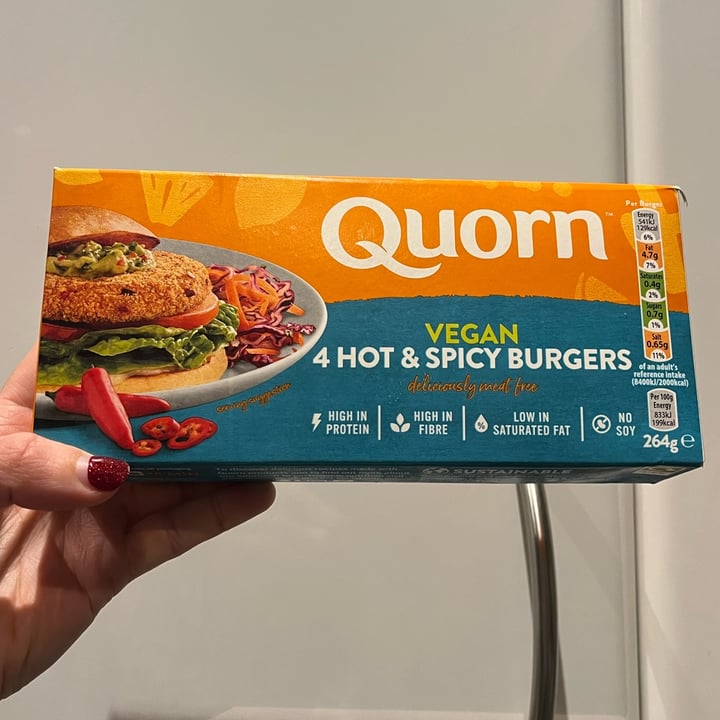 photo of Quorn Quorn Vegan Hot And Spicy Burgers shared by @laysvinagreta on  19 Jan 2024 - review