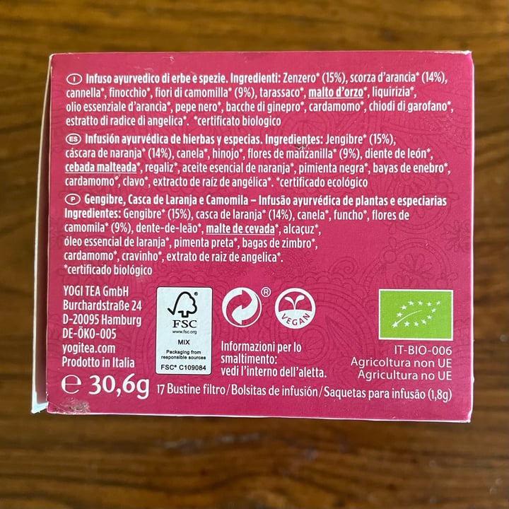 photo of Yogi Tea Organic Mujer shared by @antonellaboschi on  23 Apr 2024 - review