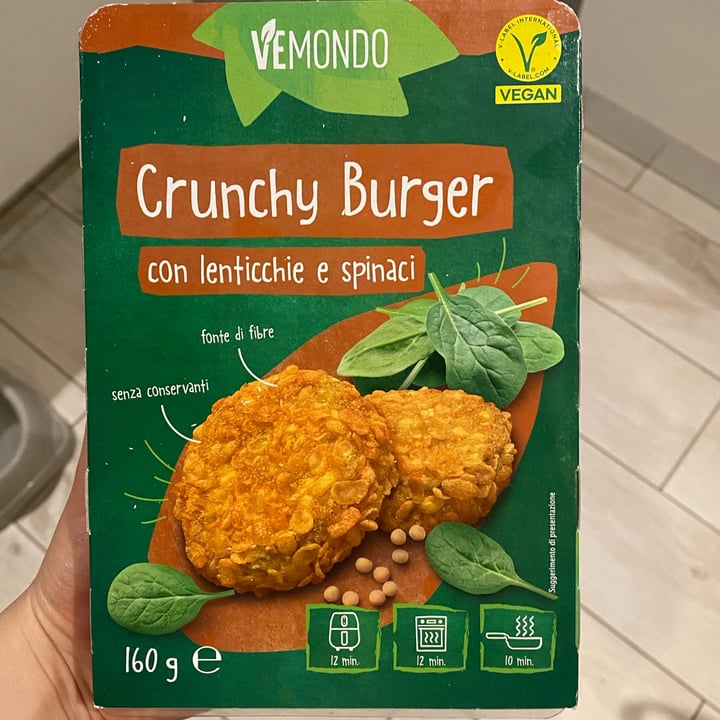 photo of Vemondo *Crunchy  Burgher*  Con Lenticchie E Spinaci shared by @giorgiamk on  14 May 2024 - review