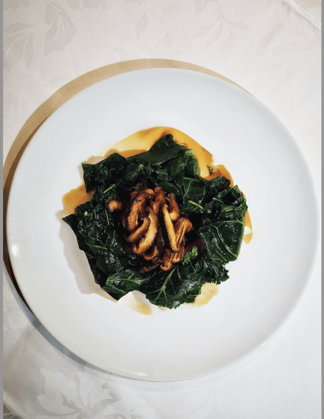 Photo of the dish “Kale, Collard & Mushroom Marsala”
