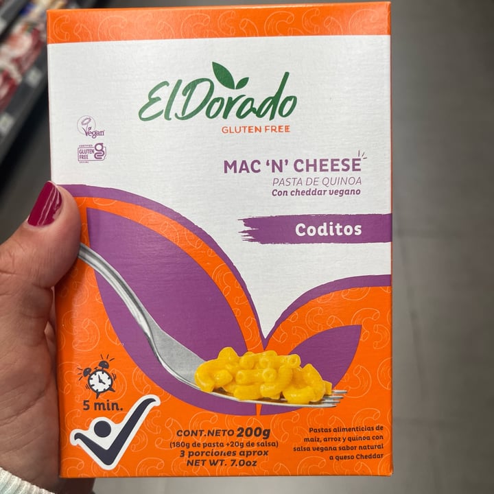 photo of El Dorado Gluten Free Pasta mac N Cheese shared by @julianasanimalsanctu on  08 Mar 2024 - review