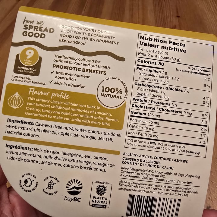 photo of Spread'Em Kitchen French Onion Dip shared by @mermont on  18 Feb 2025 - review