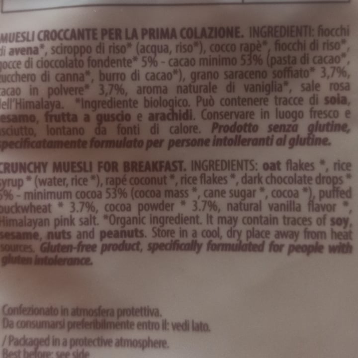 photo of Inglese Gluten Free Crunchy Double Ciocc shared by @fedegoesgreen on  21 Sep 2024 - review