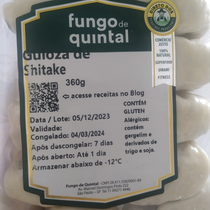 photo of Fungo de Quintal Guioza De Shitake shared by @fabyservilha on  28 Dec 2023 - review