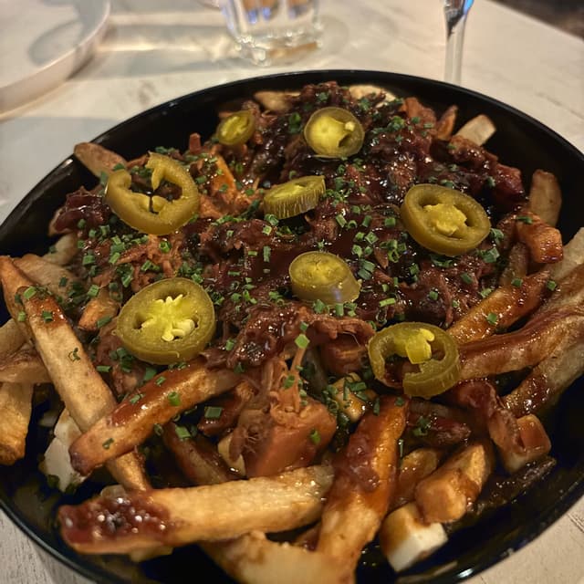 Photo of the dish “BBQ Jackfruit poutine”