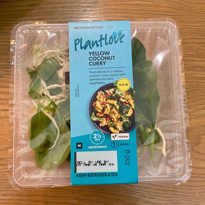 photo of Woolworths Food Plantlove Yellow Coconut Curry shared by @jeanne-marie on  15 Mar 2024 - review