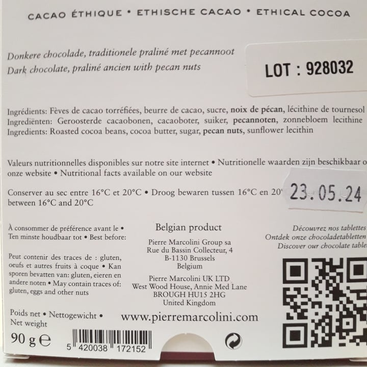 photo of Pierre Marcolini Praliné Noix de Pécan shared by @peter-plant-power on  04 Jan 2024 - review