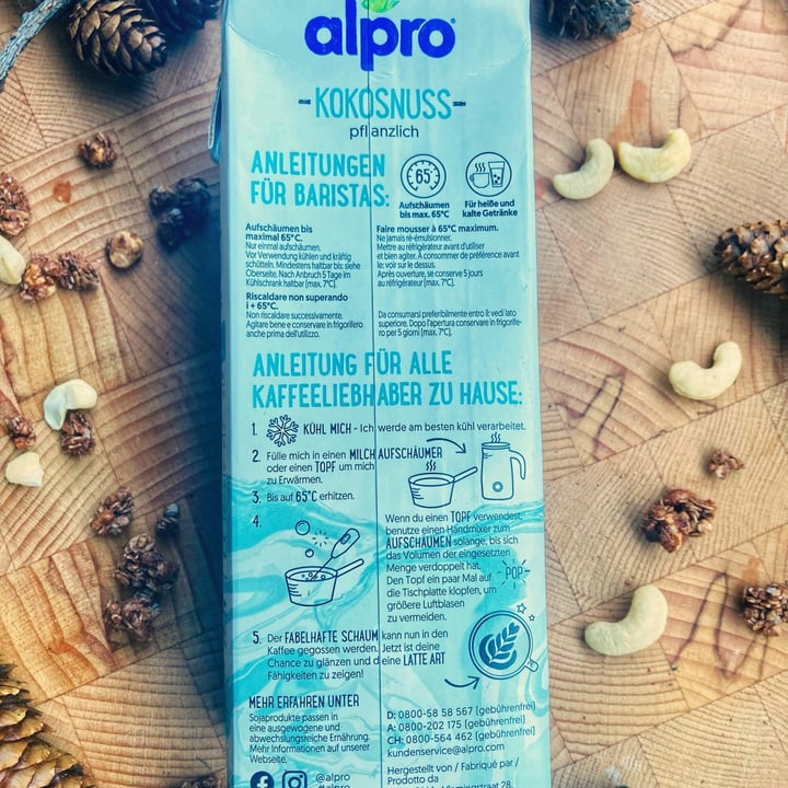 photo of Alpro kokosnuss barista shared by @federicathewitch on  19 Aug 2023 - review
