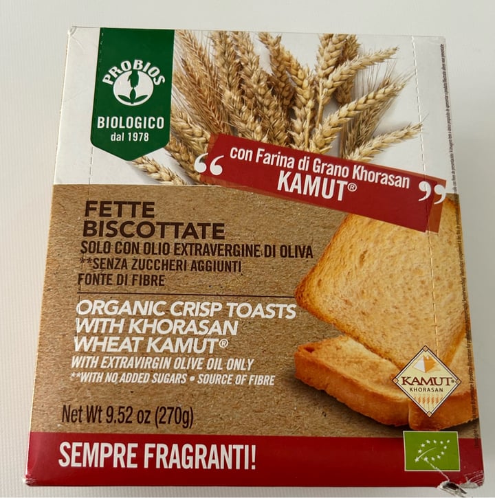 photo of Probios fette biscottate  con farina di grano Khorasan di kamit shared by @al-ma on  30 Jul 2024 - review