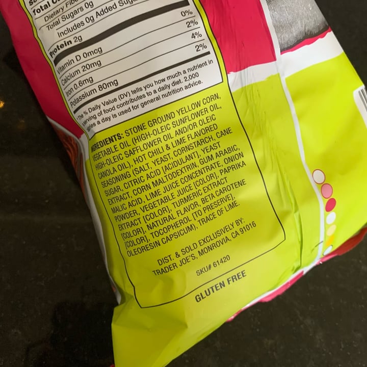 photo of Trader Joe's Corn Tortilla Chips Chili & Lime Flavored shared by @madib on  11 Mar 2024 - review