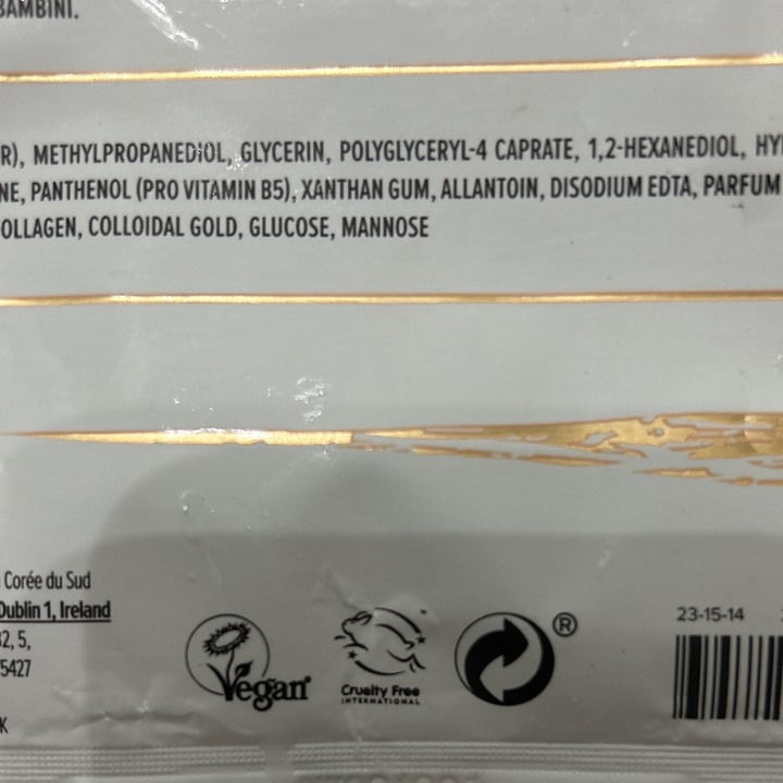 photo of PS... Gold foil sheet mask shared by @giulia1995 on  24 Oct 2023 - review