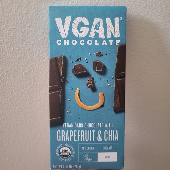 photo of VGAN Chocolate Vegan Dark Chocolate With Grapefruit & Chia shared by @socalvegan on  27 Jan 2024 - review