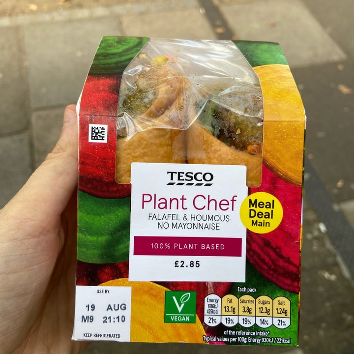 Tesco Plant Chef Falafel & Houmous No Mayonnaise Review abillion