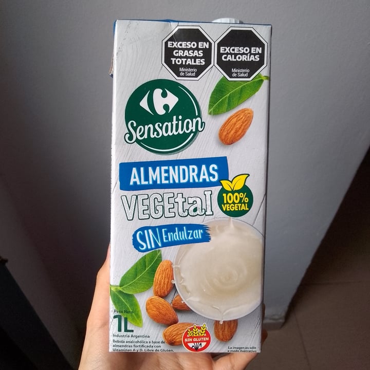 photo of Carrefour Sensation Bebida de Almendras sin endulzar shared by @nataliadelvalle on  17 Jul 2025 - review