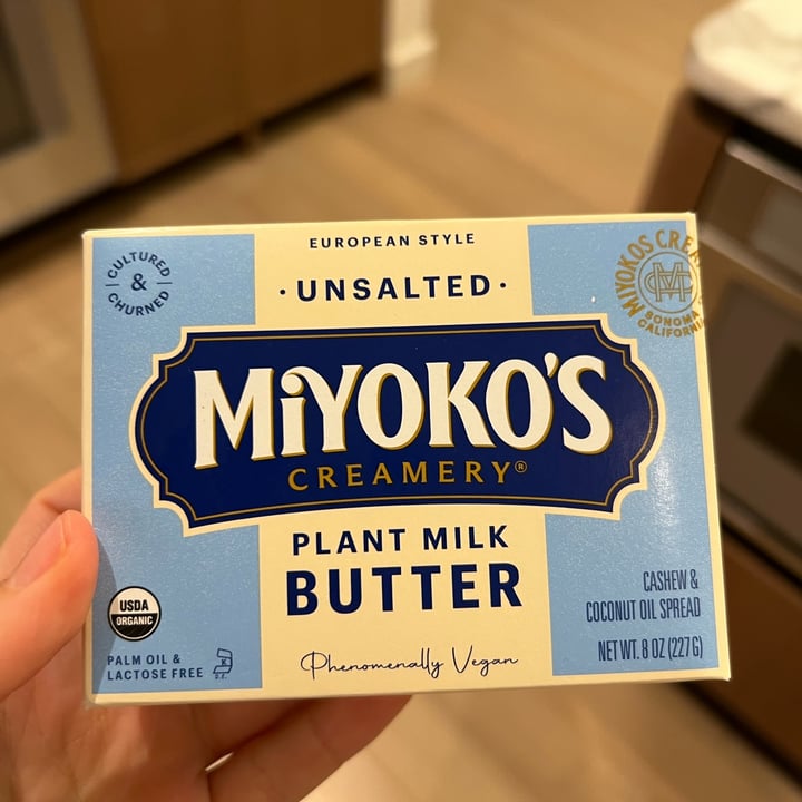 photo of Miyoko's Creamery European Style Cultured Vegan Butter Unsalted shared by @whyieatplants on  23 Feb 2024 - review