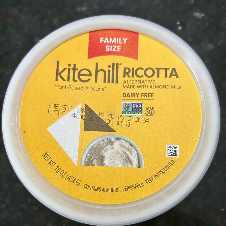 photo of Kite Hill Almond Milk Ricotta Alternative shared by @natsveganfood on  13 Apr 2024 - review