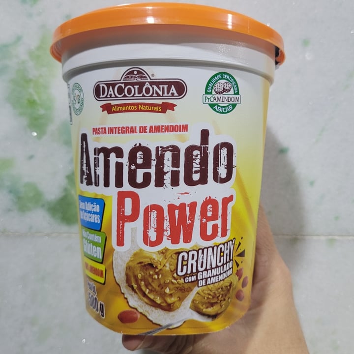 photo of DaColônia Pasta De Amendoim Integral Amendo Power Crunchy shared by @dricamoniz on  02 Jan 2024 - review
