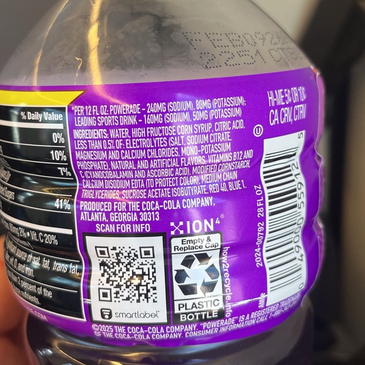 photo of Powerade grape shocker shared by @oshmorethstorm on  30 Jul 2025 - review