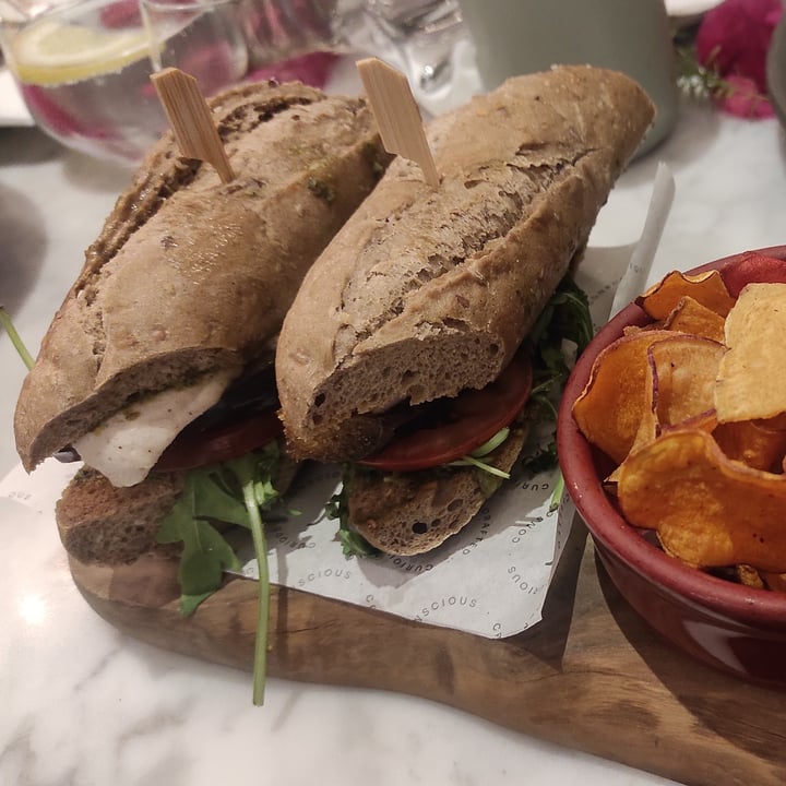 photo of Josephine’s Coffee Josephine's Signature Aubergine & ‘Burrata’ Baguette shared by @robographer on  13 May 2024 - review