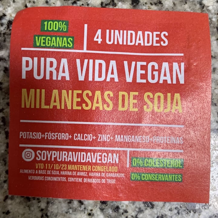 photo of Pura vida vegan Milanesas De Soja shared by @naleuem on  01 Sep 2023 - review