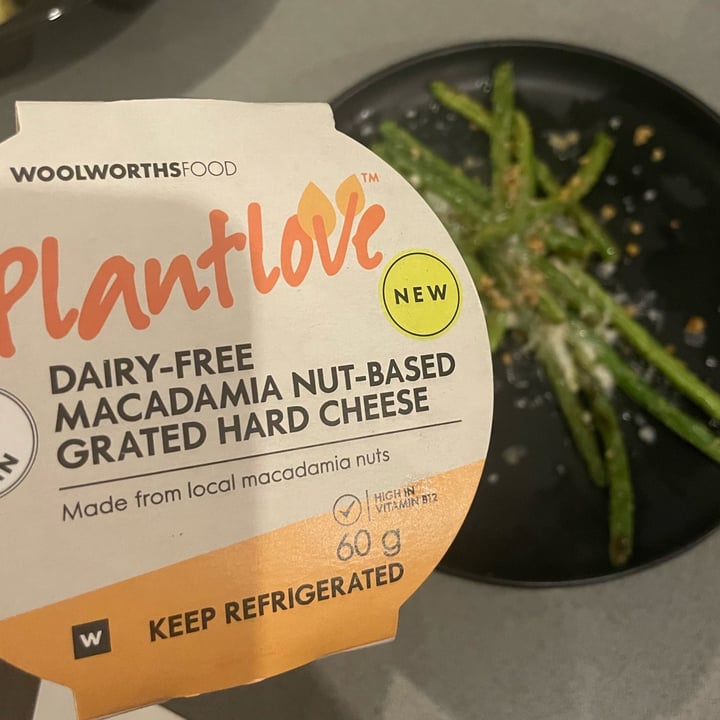 photo of Woolworths Food plant love dairy free macadamia based hard cheese shared by @cdg2399 on  10 Feb 2024 - review