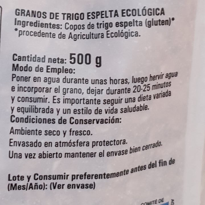 photo of Hijas del Sol Copos De Trigo Espelta Ecológica shared by @fivefeetvegan on  11 Apr 2024 - review