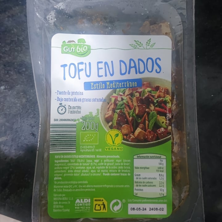 photo of GutBio Tofu en dados mediterráneo shared by @kinggorilla on  07 Mar 2024 - review