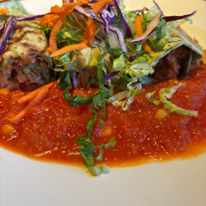 photo of Cafe Sunflower Buckhead Fiesta Enchilada shared by @danceandeatplants on  14 Sep 2025 - review