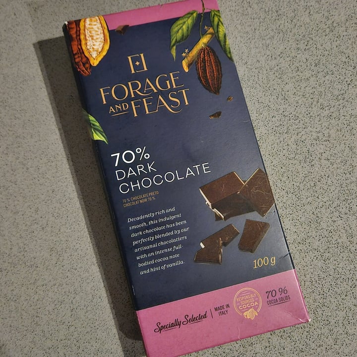 photo of Forage and Feast 70% dark choclate shared by @cdg2399 on  12 May 2024 - review