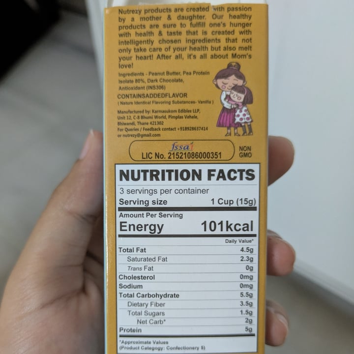 photo of Nutrezy Pea Protein Peanut Butter Cups shared by @anweshagoel on  24 Aug 2025 - review