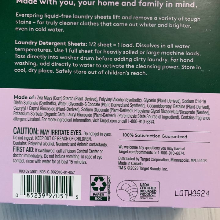 photo of Ever Spring Laundry Detergent Sheets - Lavander & Bergamot shared by @rochi09 on  20 Apr 2024 - review