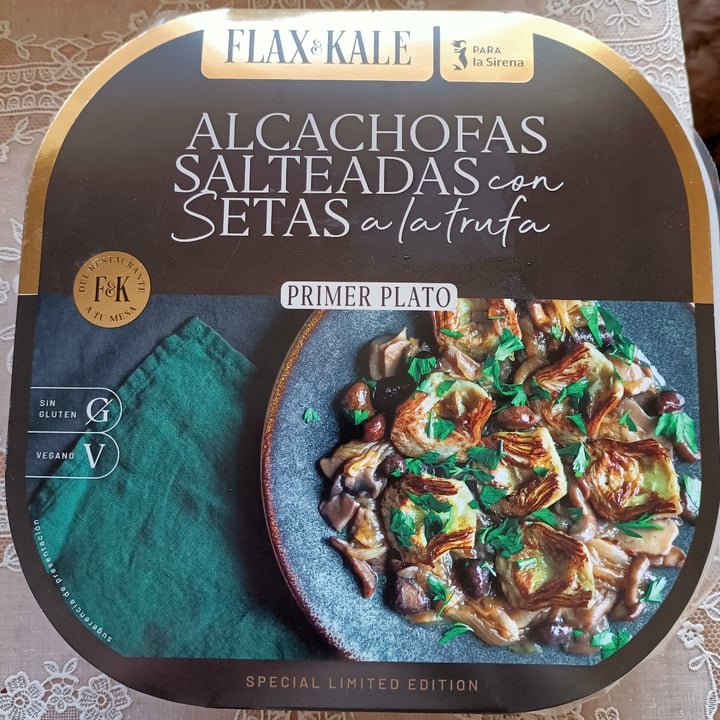 photo of Flax & Kale Alcachofas salteadas con setas a la trufa shared by @lidiamanrique95 on  01 Jan 2024 - review