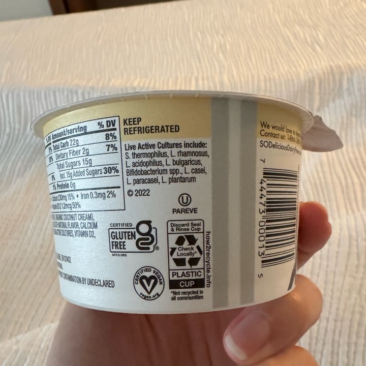 photo of So Delicious Dairy Free Simply Vanilla Coconut Milk Yogurt shared by @millito on  04 Nov 2024 - review