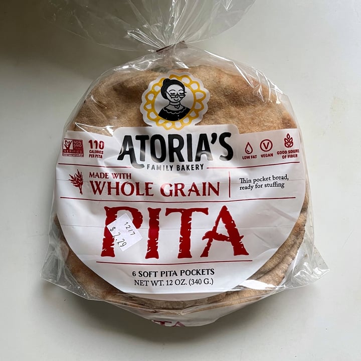 photo of Atoria's Family Bakery Whole Grain Pita shared by @kyu on  30 Nov 2023 - review